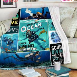 Scuba Diving Gift For Birthday Diver Fleece Blanket Quilt Ecomhao Store