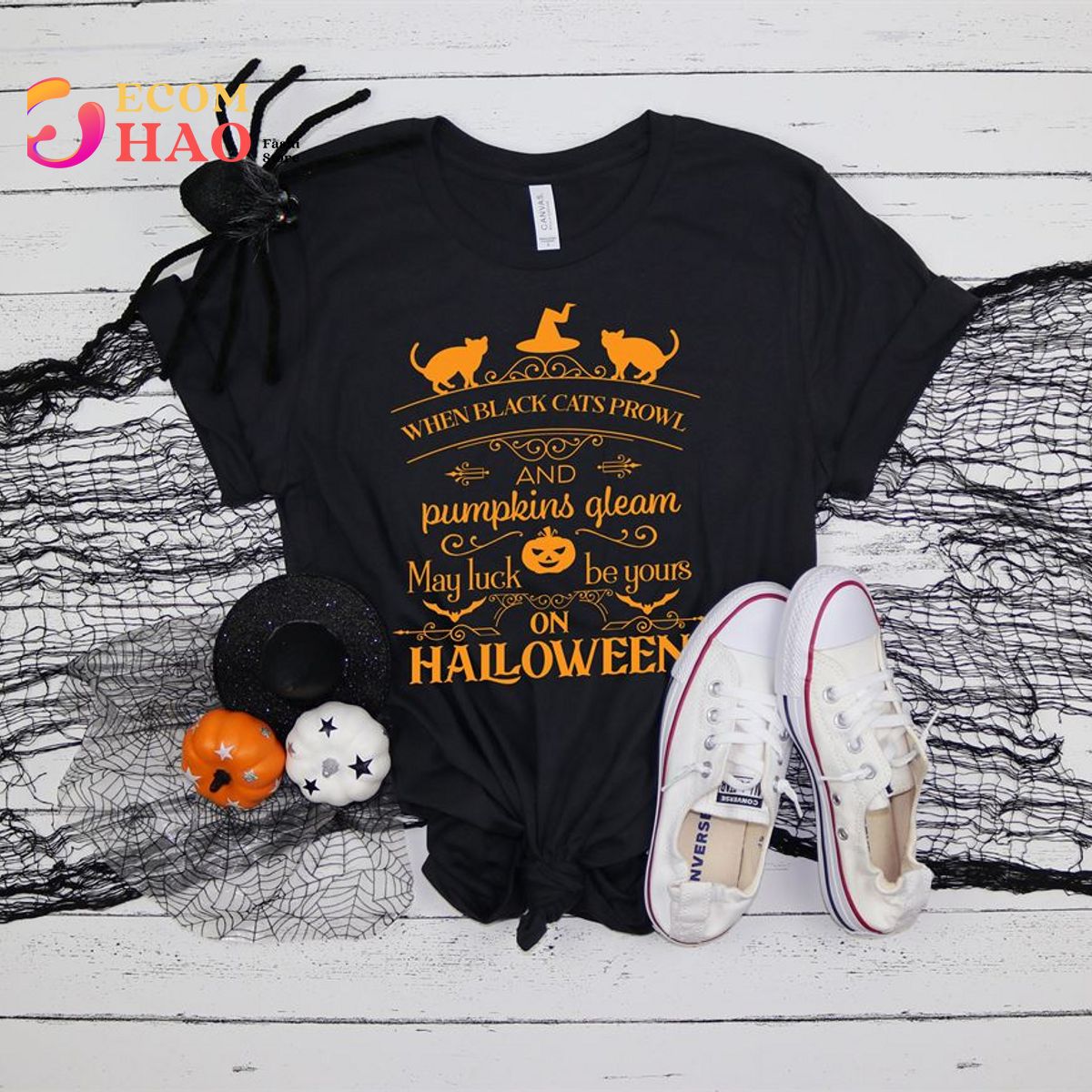 Black Cat Halloween Shirt, Halloween Hocus Pocus T-Shirt, Hallowen Gift Idea