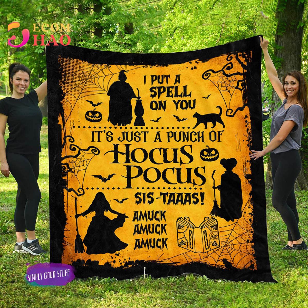 Sanderson Sisters Hocus Pocus Halloween Witches Blanket