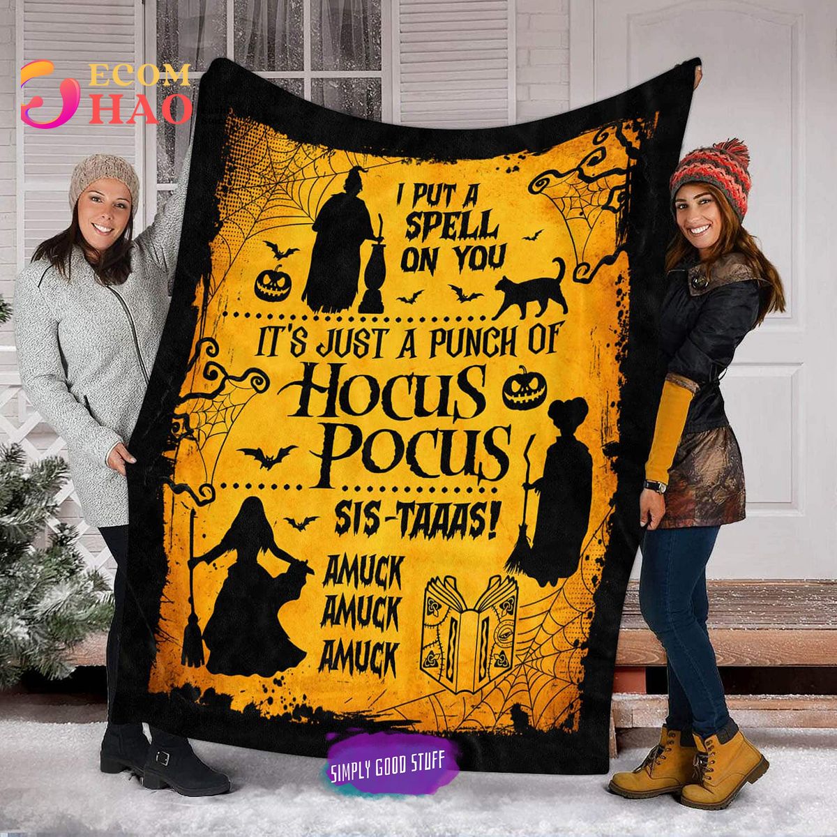 Sanderson Sisters Hocus Pocus Halloween Witches Blanket