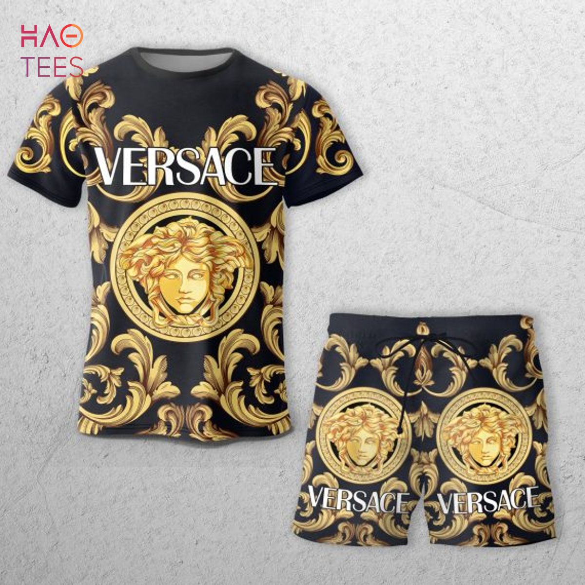 Op maat rechtop noot TRENDING Versace Gold White Limited T-shirts And Beach Shorts - Ecomhao  Store
