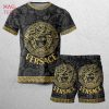 Versace Gold Black Muticolor Limited Edition T-shirts And Beach Shorts