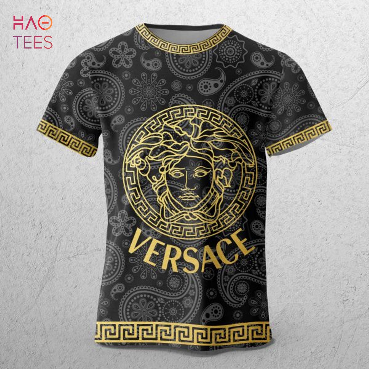 Versace Gold Black Luxury T-shirts And Beach Shorts