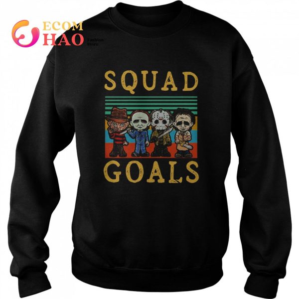 Freddy Krueger Michael Myers Jason Voorhees Leatherface squad goals retro shirt