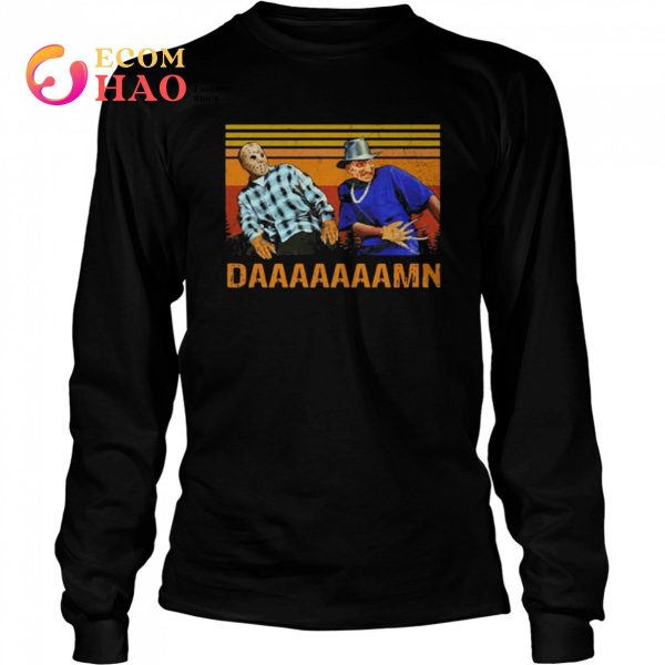 Jason Voorhees Freddy Krueger Damn Halloween Vintage Shirt