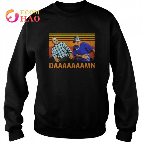 Jason Voorhees Freddy Krueger Damn Halloween Vintage Shirt