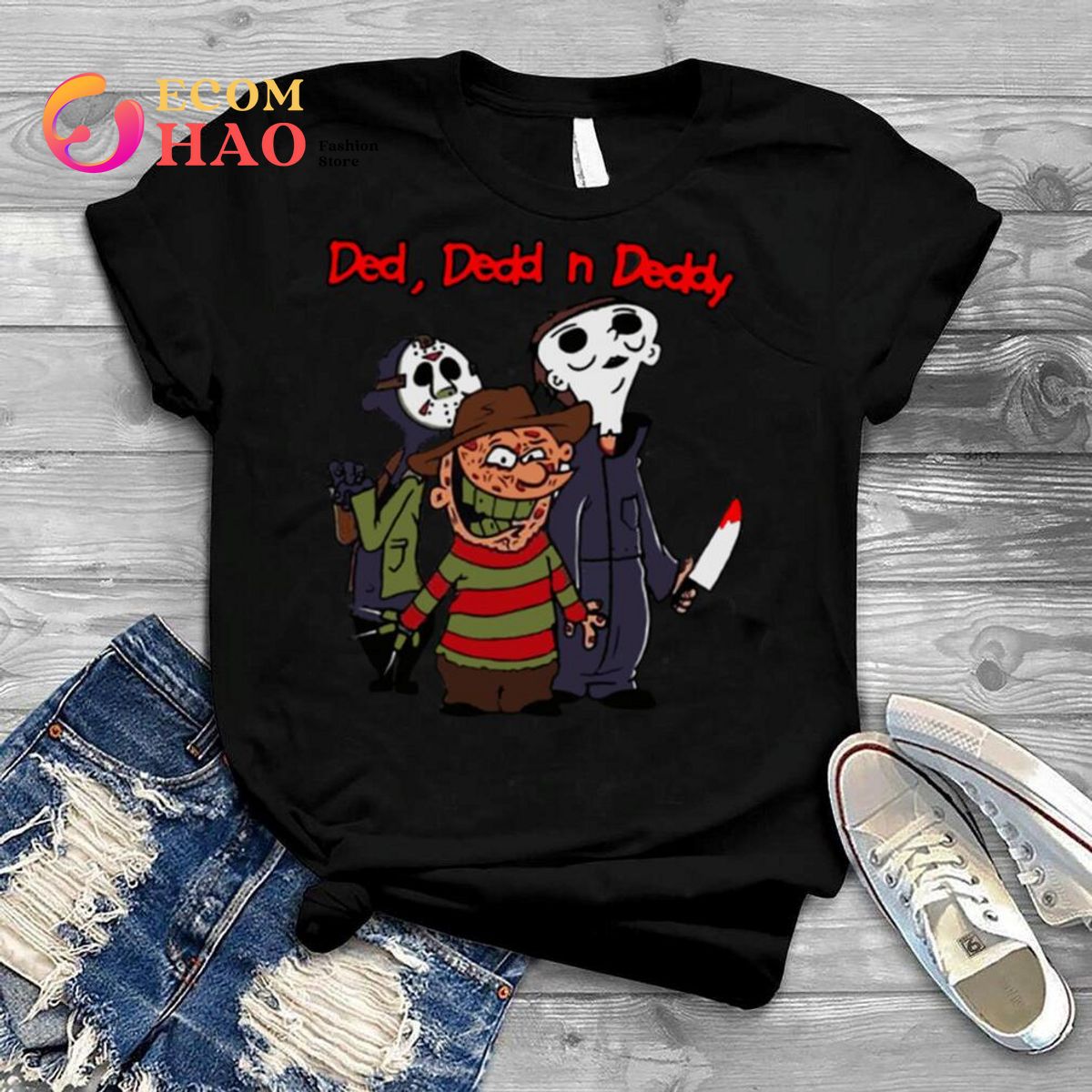 DED DEDD N DEDDY FREDDY KRUEGER JASON VOORHEES MICHAEL MYERS SHIRT