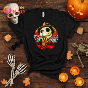 Freddy Krueger in Jack Skellington Halloween shirt