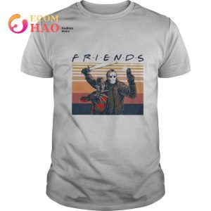 Halloween freddy krueger and michael myers friends vintage retro shirt