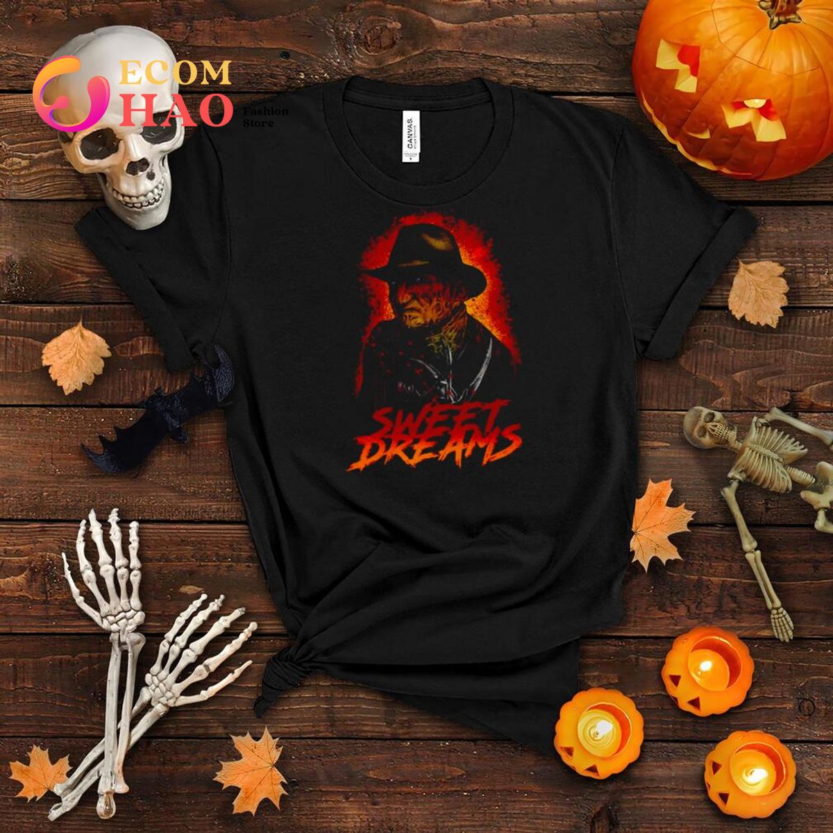 Sweet Dreams Mens Freddy Krueger Nightmare On Elm Street Halloween Movie T shirt