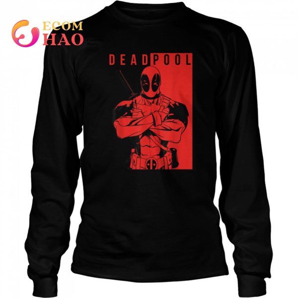 Marvel Deadpool Two-Toned Portrait Graphic T-Shirt