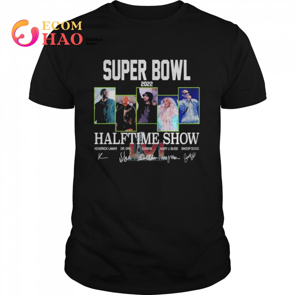 Super Bowl 2022 Halftime Show Kendrick Lamar and Dr.Dre and Eminem Signatures Shirt