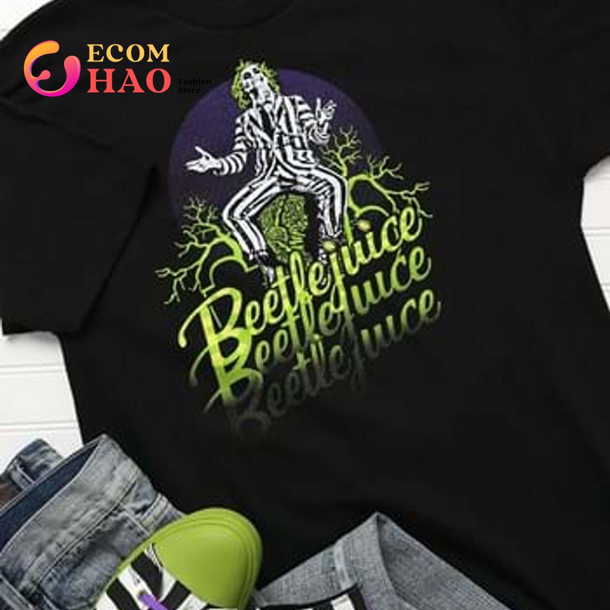 Adult Beetlejuice Beetlejuice Beetlejuice T-Shirt