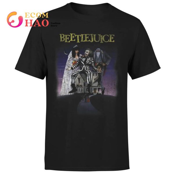 Beetlejuice Distressed Poster T-Shirt – Black
