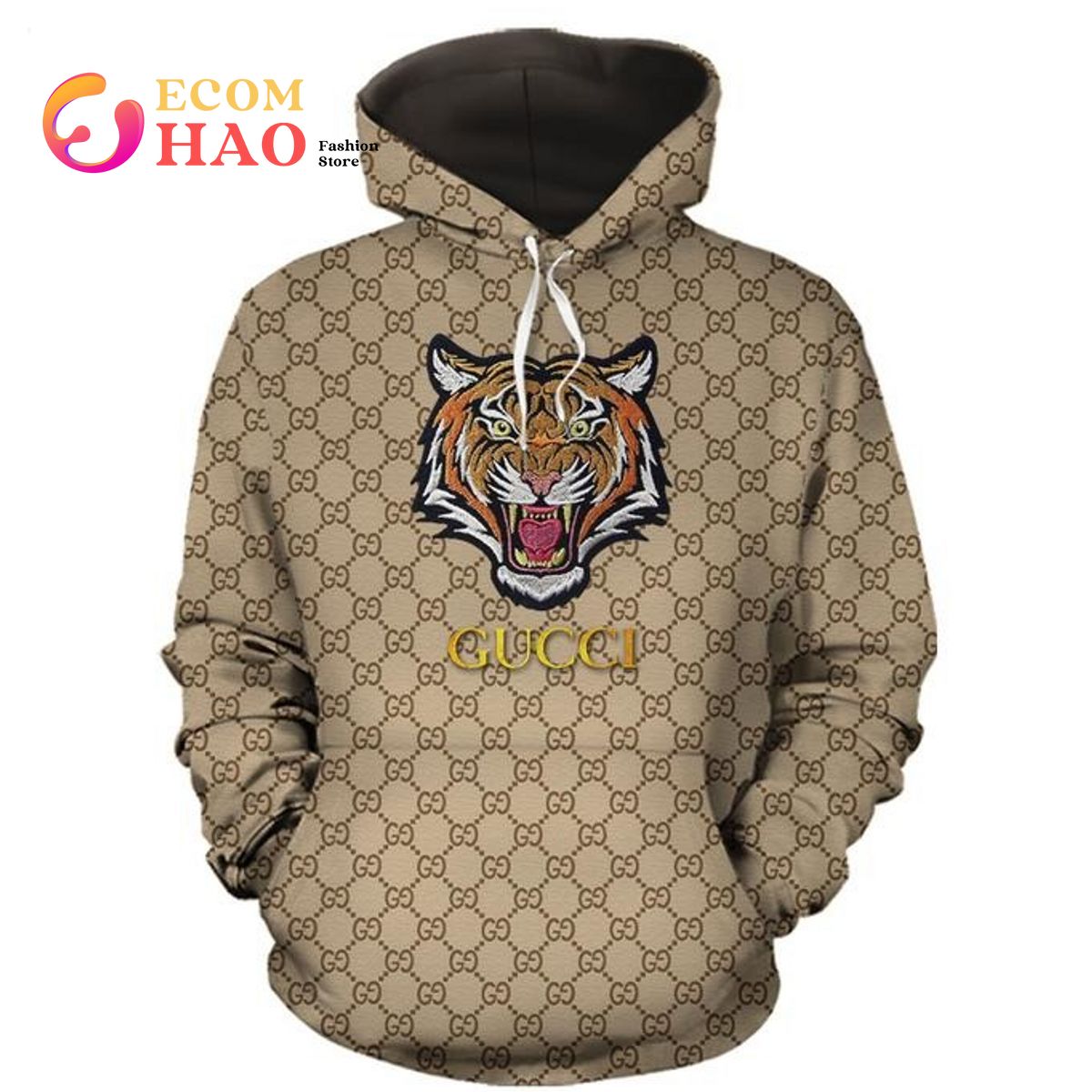 Gucci 3D Hoodie Print Logo Tiger - Ecomhao Store