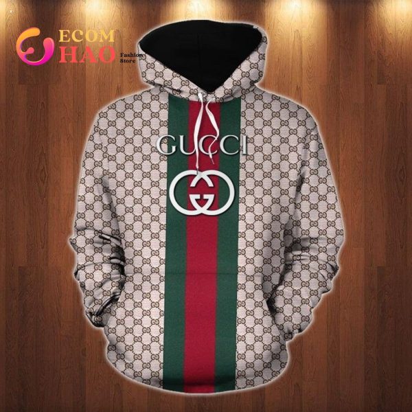 Gucci 3D Hoodie Three Vertical Lines Logo