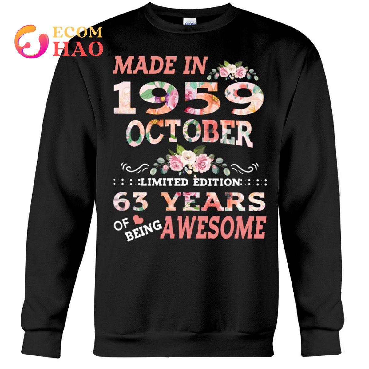 1959 63 YEARS OF BEING AWESOME MADE IN OCTOBER Ladies T-Shirt