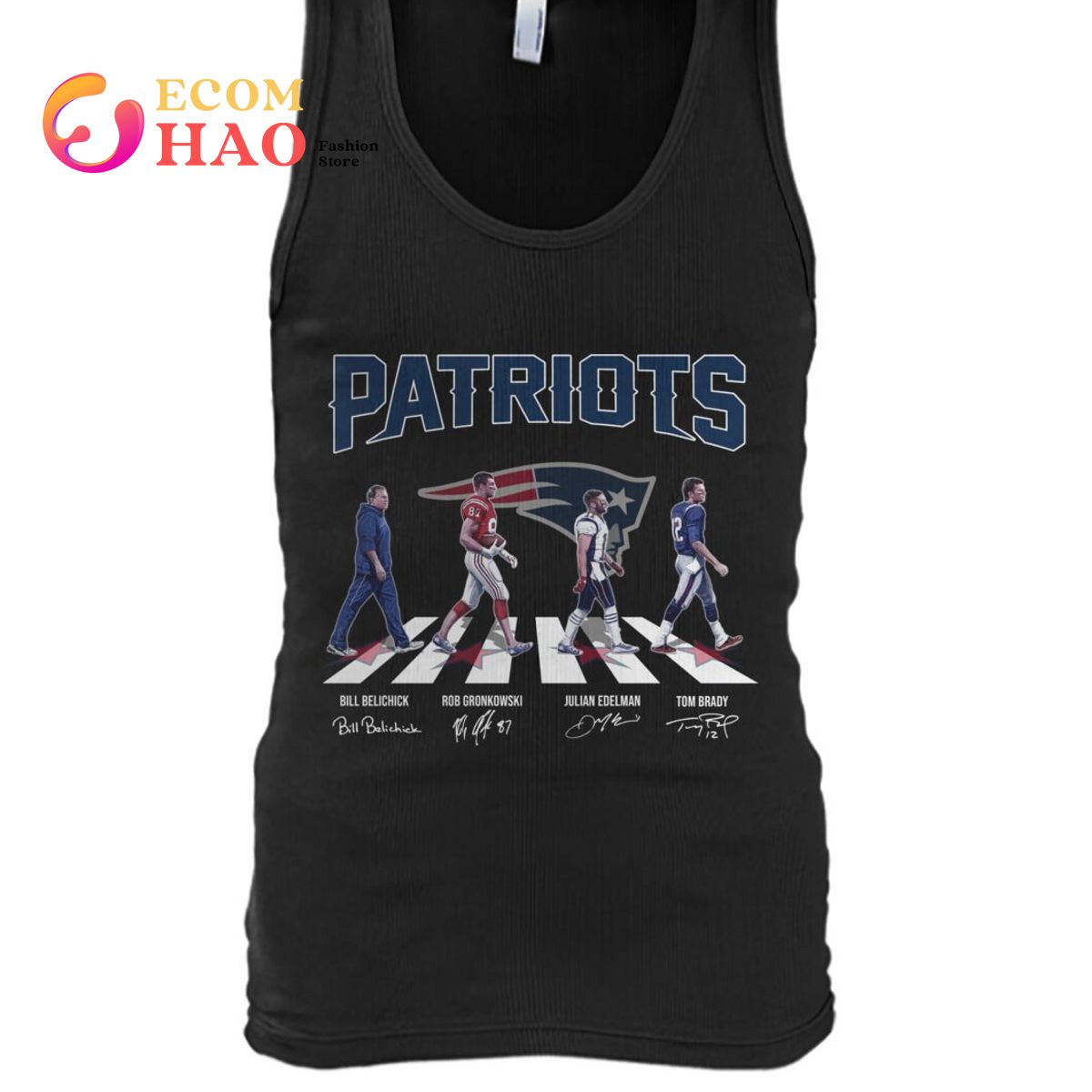 The Patriots Bill Belichick Rob Gronkowski Julian Edelman Tom Brady Walking Road Shirt