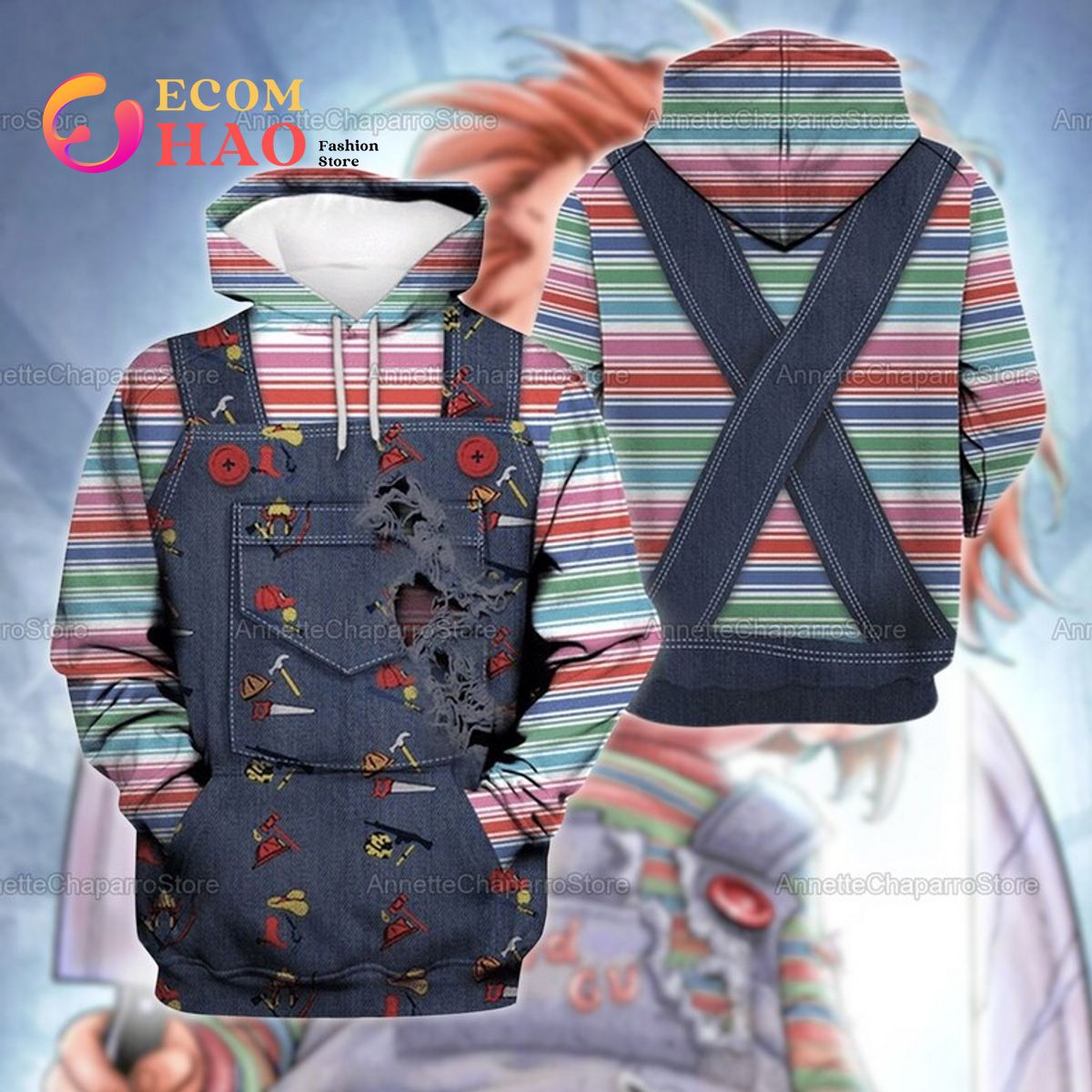 Chucky Horror Movie Hoodie 3D