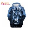 Creative Colorful Scary Skull Paint All Over Print Hoodie 3D Creative Colorful Scary Skull Paint All Over Print Hoodie 3D