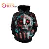 Creative Halloween PumpkinScary Skull Paint All Over Print Hoodie 3D