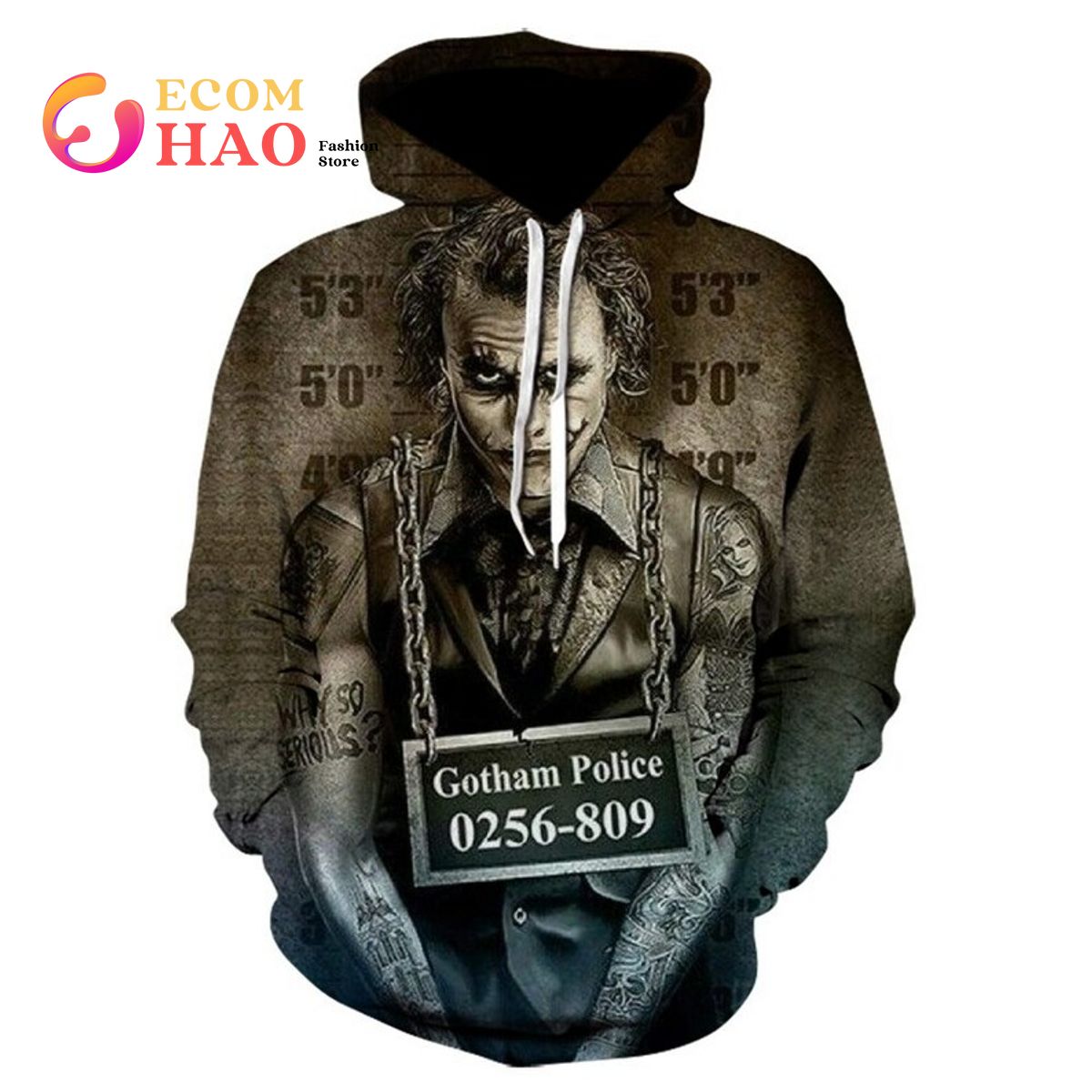 Halloween Joker Horror 3D Hoodie