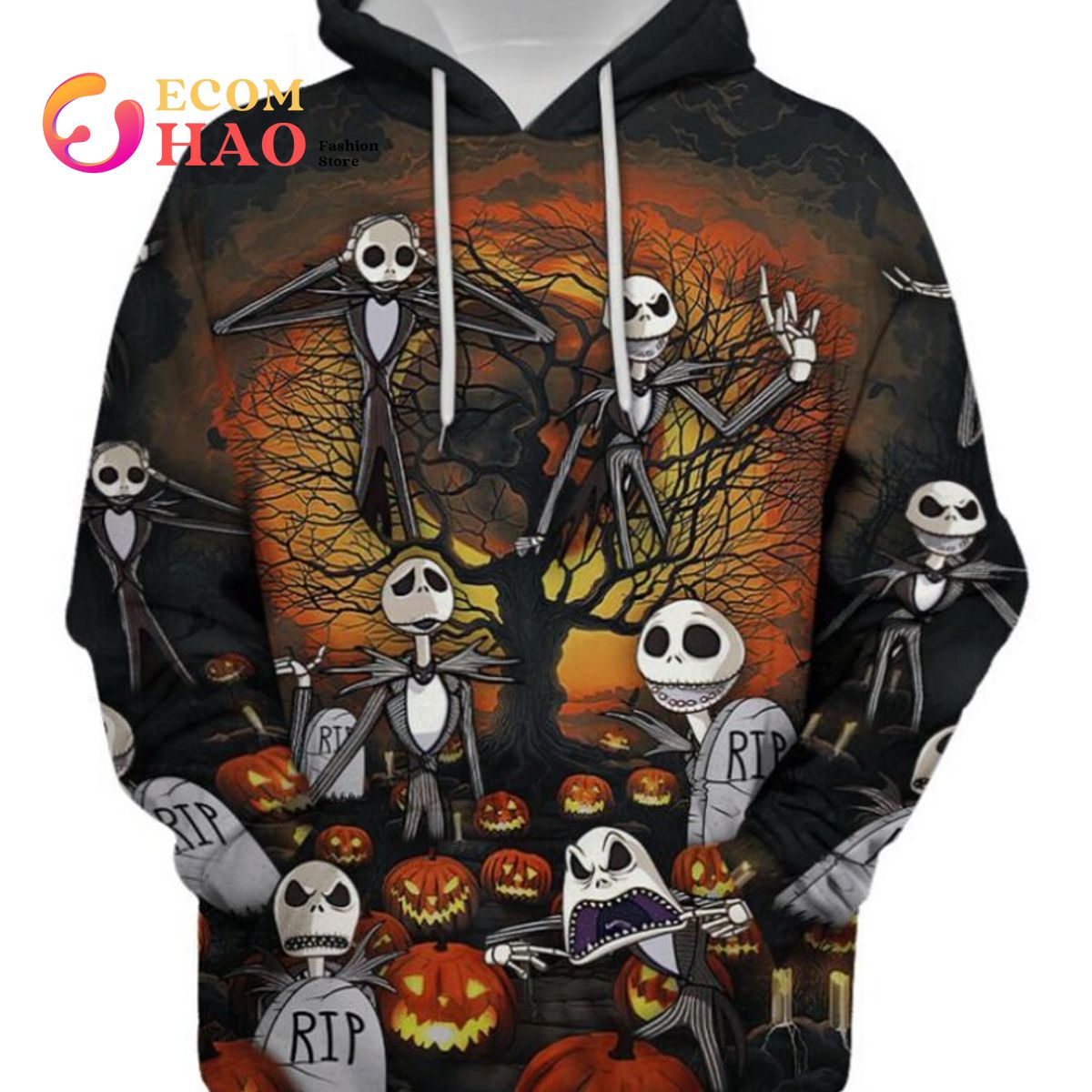 Jack Skellington Jack The Nightmare Halloween Before Christmas 3d Hoodie