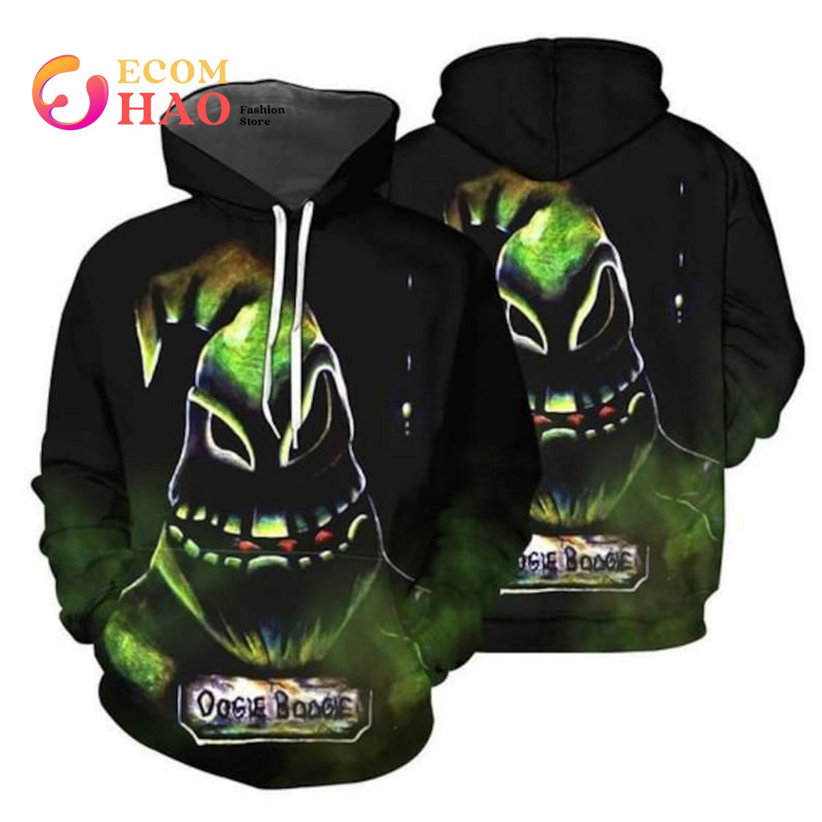 Mustang Halloween Jack Skellington 3D Hoodie