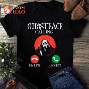 Ghostface Calling Halloween Funny Scream You Hang Up T-Shirt