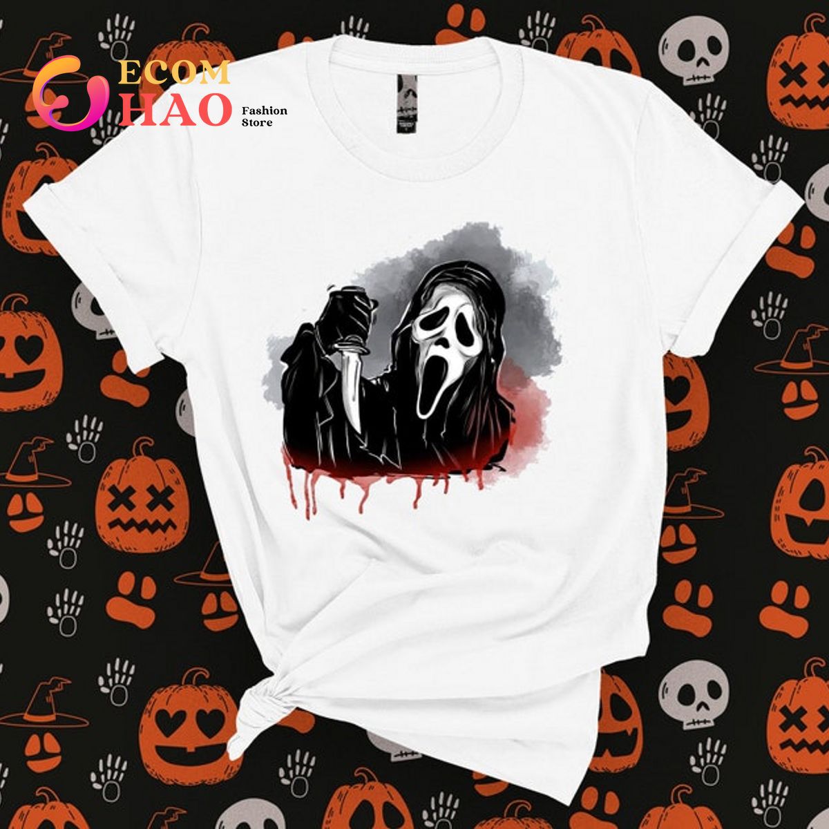 Ghostface Horror Killer Character T-Shirt