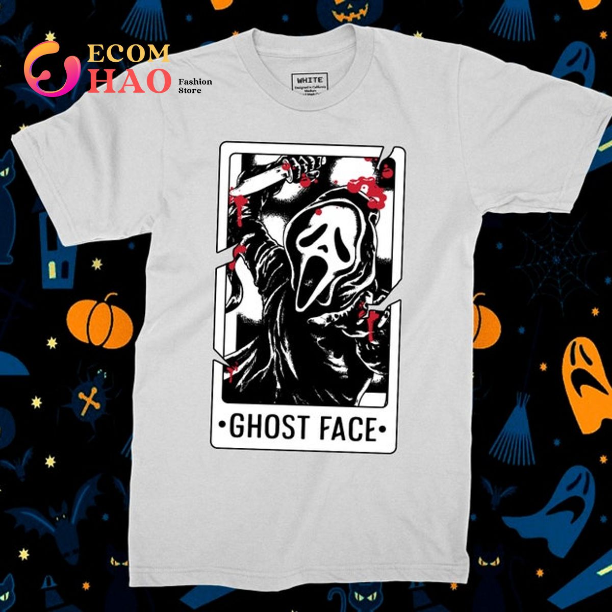 Scream Movie Ghostface Card & Tarot T-Shirt - Ecomhao Store