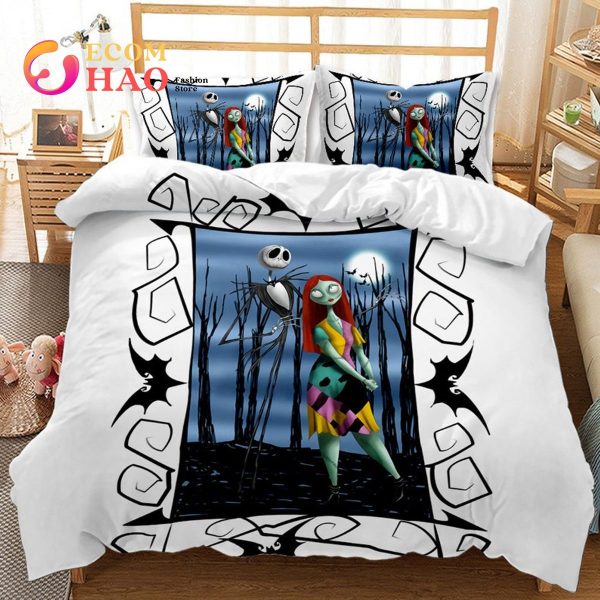 Before Christmas Anime Skull Bedding Set