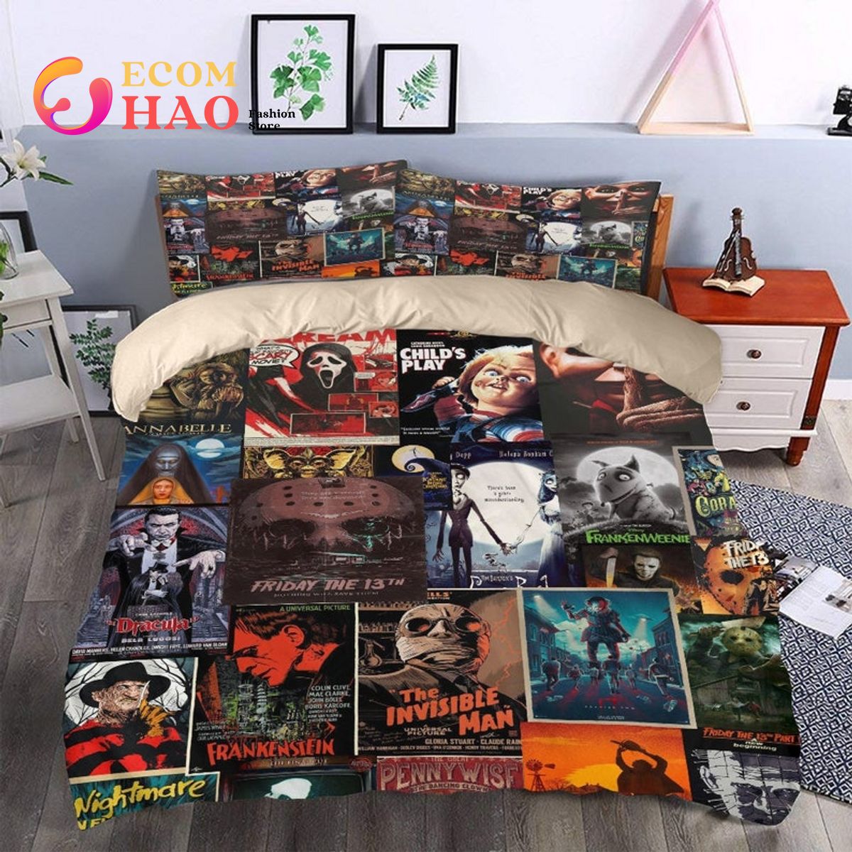 Horror Movie Poster Bedding Set