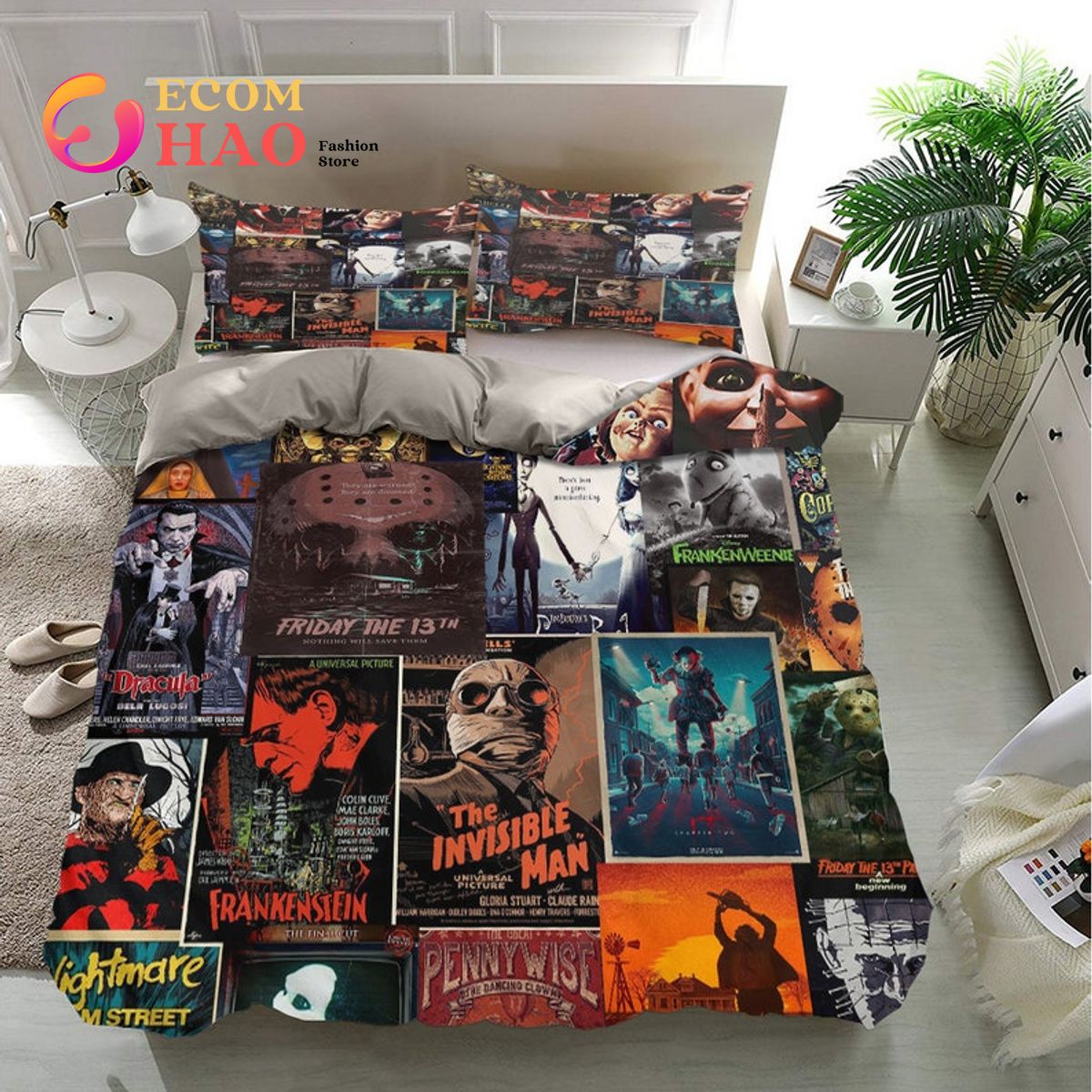 Horror Movie Poster Bedding Set