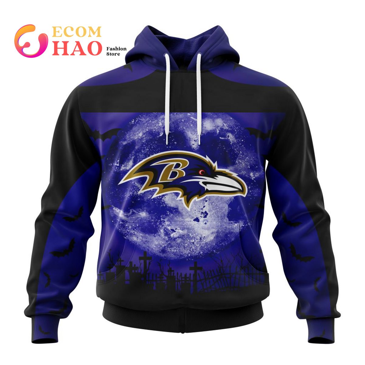 NFL Baltimore Ravens  Halloween Concepts 3D Hoodie