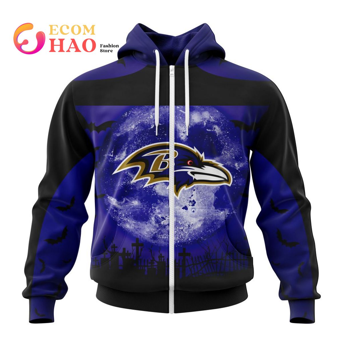 NFL Baltimore Ravens  Halloween Concepts 3D Hoodie