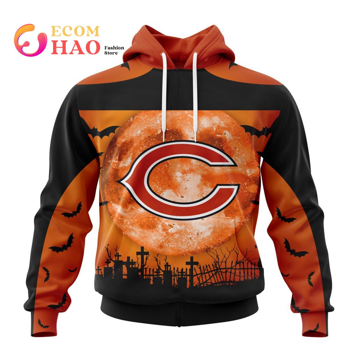 Chicago Bears NFL US Flag Camo Veteran Team 3D Hoodie For Men And