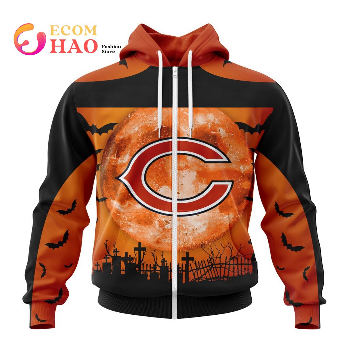 NFL Chicago Bears  Halloween Concepts 3D Hoodie