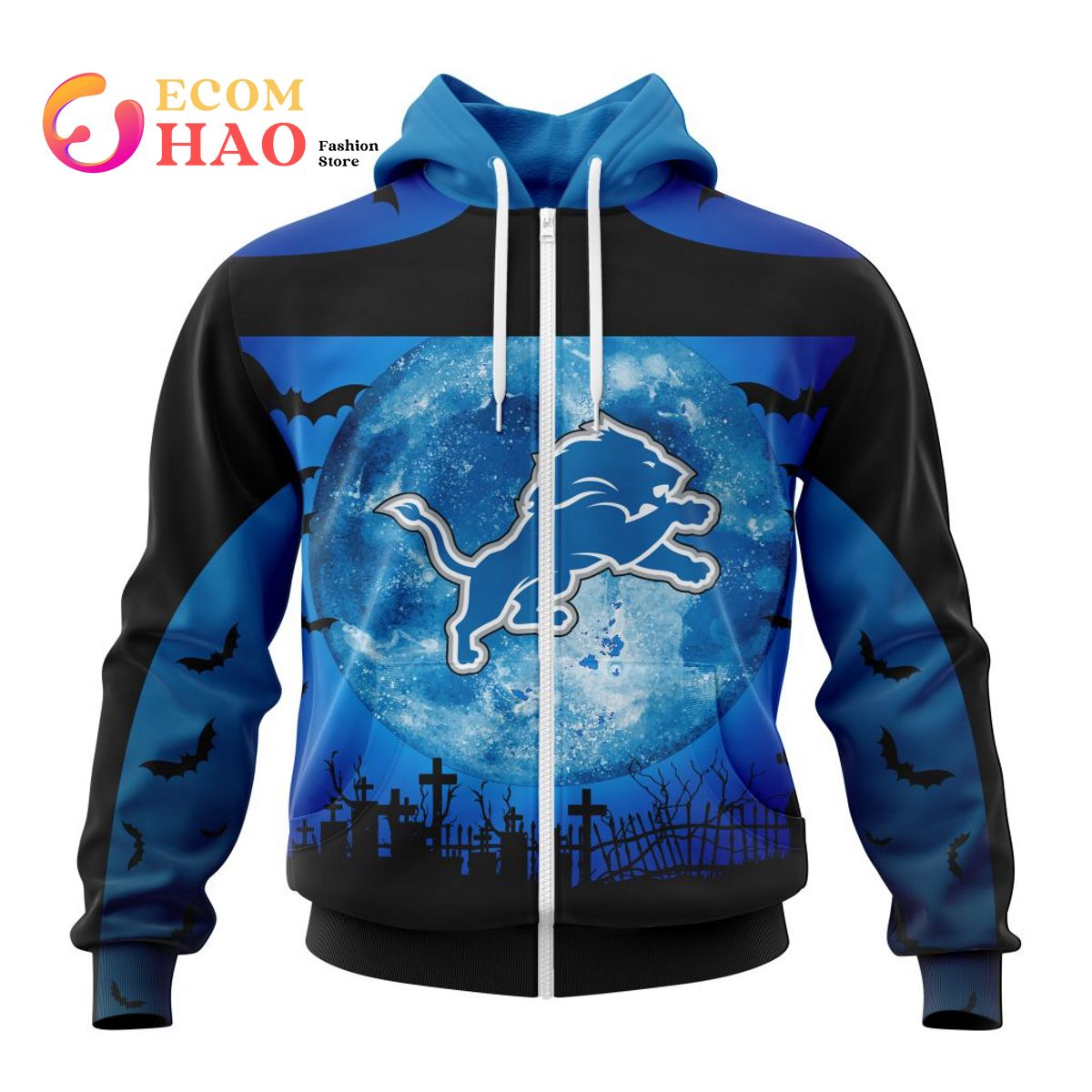 NFL Detroit Lions  Halloween Concepts 3D Hoodie