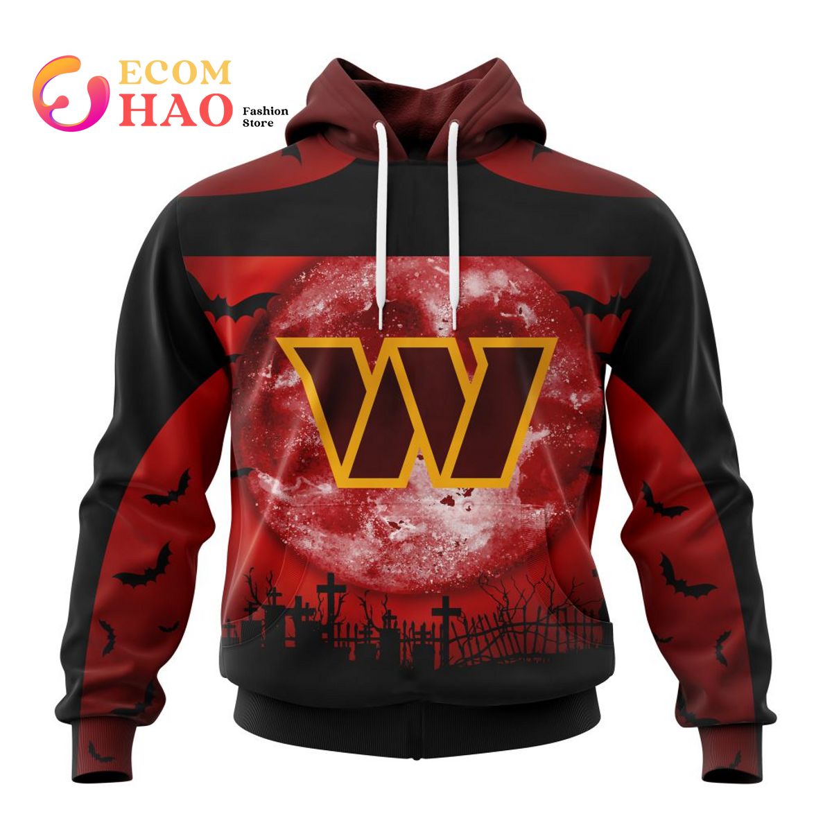 NFL Washington Football Team  Halloween Concepts 3D Hoodie