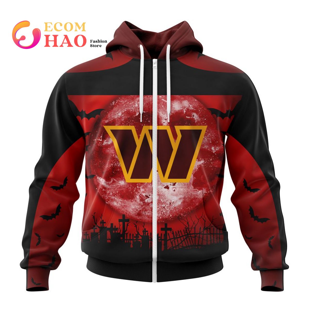 NFL Washington Football Team  Halloween Concepts 3D Hoodie