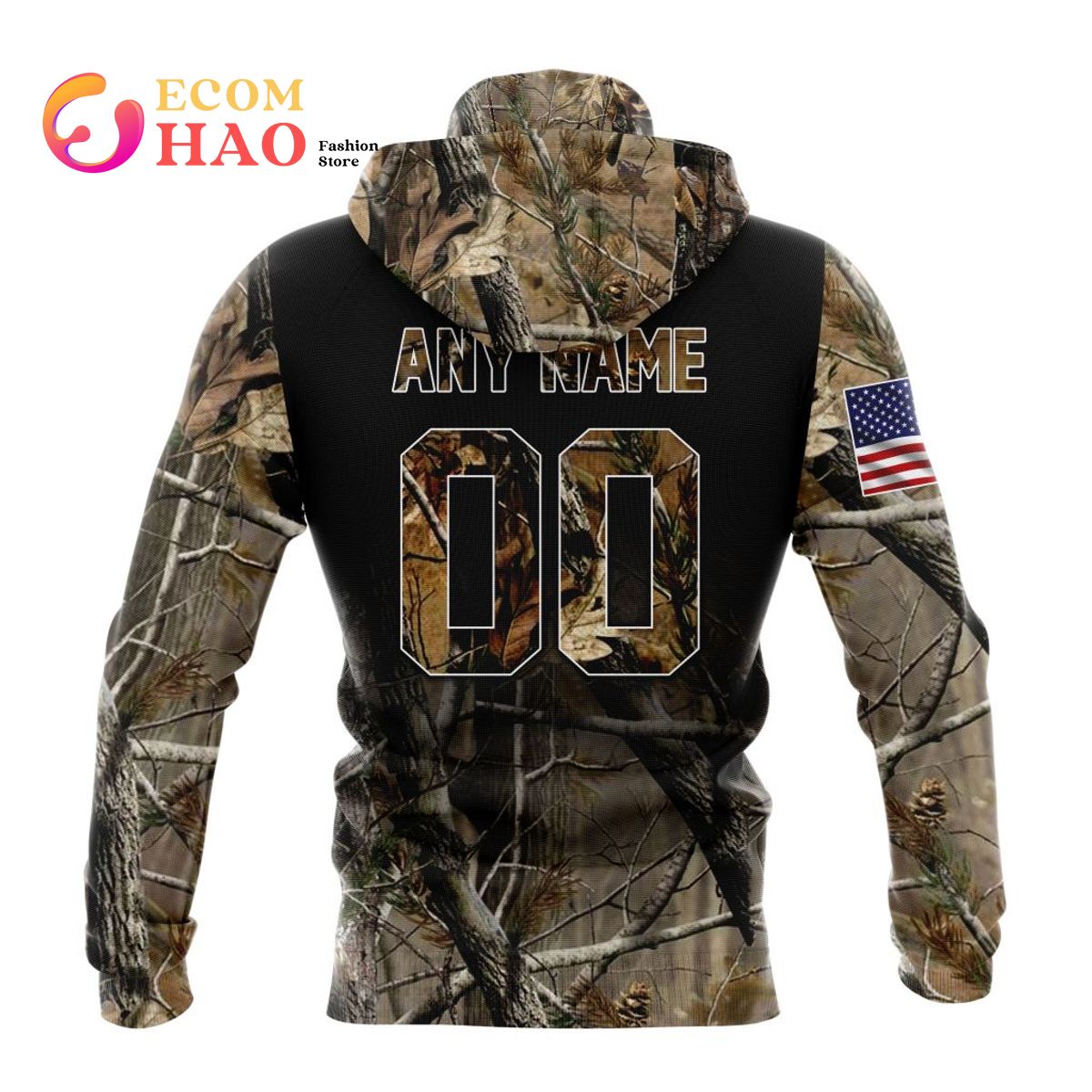 Chicago Bears NFL US Flag Camo Veteran Team 3D Printed Hoodie