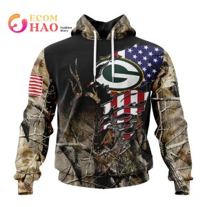 NFL Green Bay Packers Special Camo Realtree Hunting 3D Hoodie