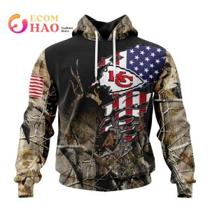 NFL Kansas City Chiefs Special Camo Realtree Hunting 3D Hoodie
