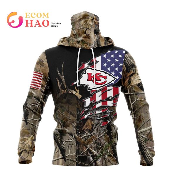 NFL Kansas City Chiefs Special Camo Realtree Hunting 3D Hoodie
