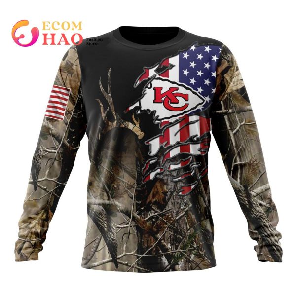 NFL Kansas City Chiefs Special Camo Realtree Hunting 3D Hoodie