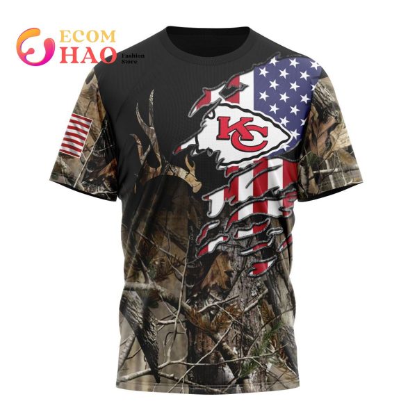 NFL Kansas City Chiefs Special Camo Realtree Hunting 3D Hoodie