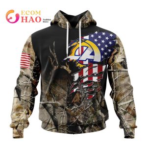 NFL Los Angeles Rams Special Camo Realtree Hunting 3D Hoodie