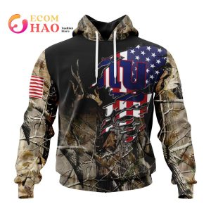NFL New York Giants Special Camo Realtree Hunting 3D Hoodie