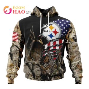 NFL Pittsburgh Steelers Special Camo Realtree Hunting 3D Hoodie